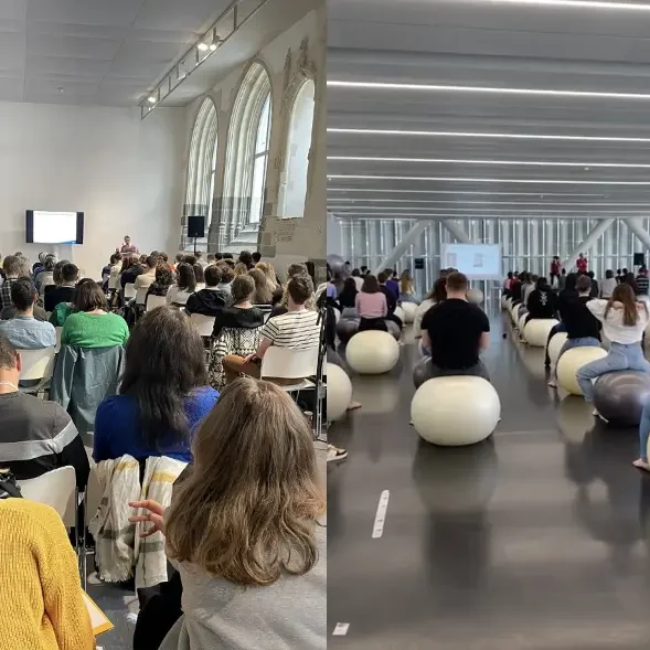 Photographies extraites de la publication traitant des journées francophones de kinésithérapie